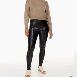 Aritzia Wilfred Free High-waisted Vegan Leather leggings Size XXS